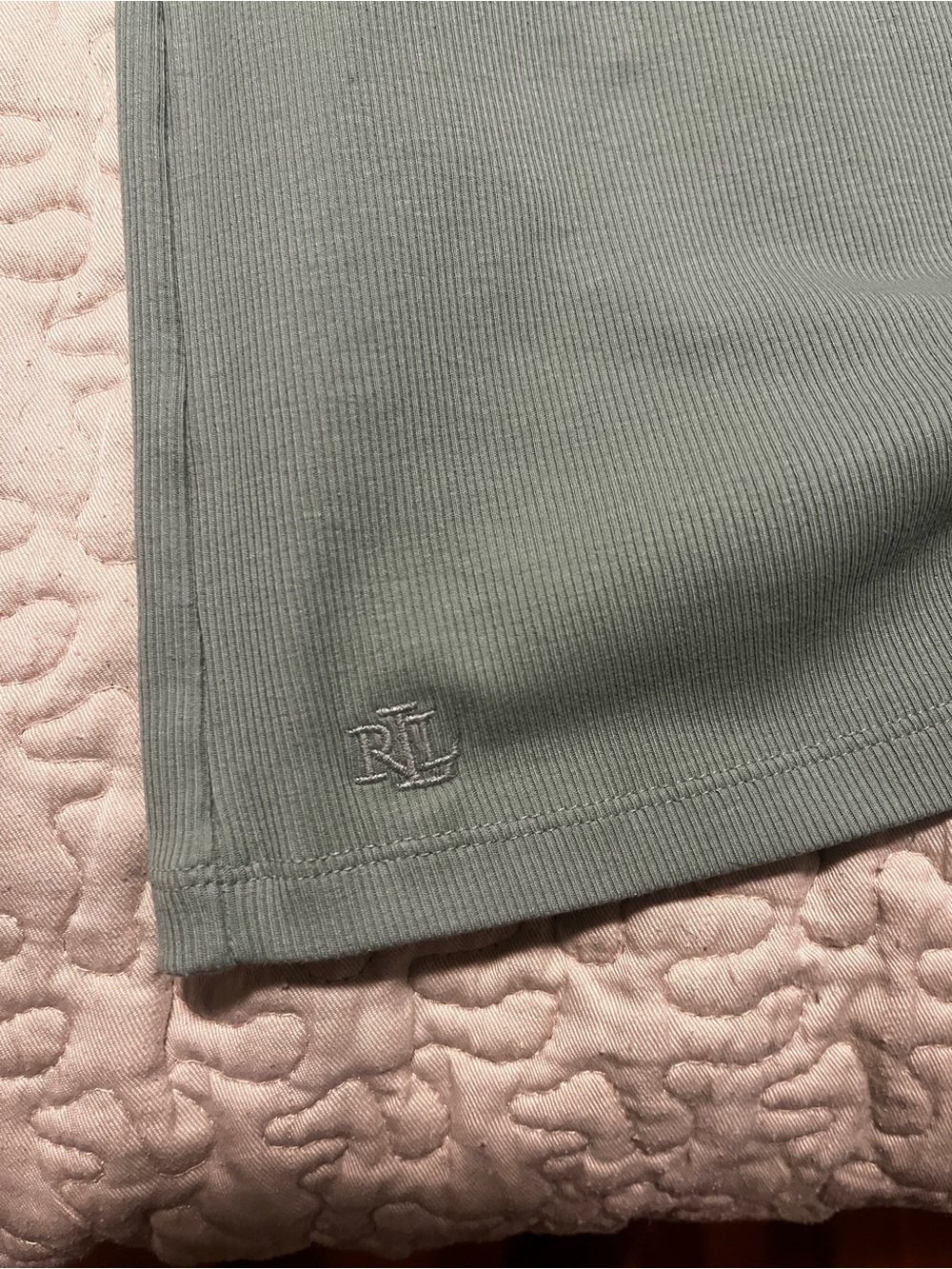 Ralph Lauren Sage Green Puff Sleeve Button-Front Top - Picture 5 of 12
